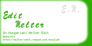 edit melter business card